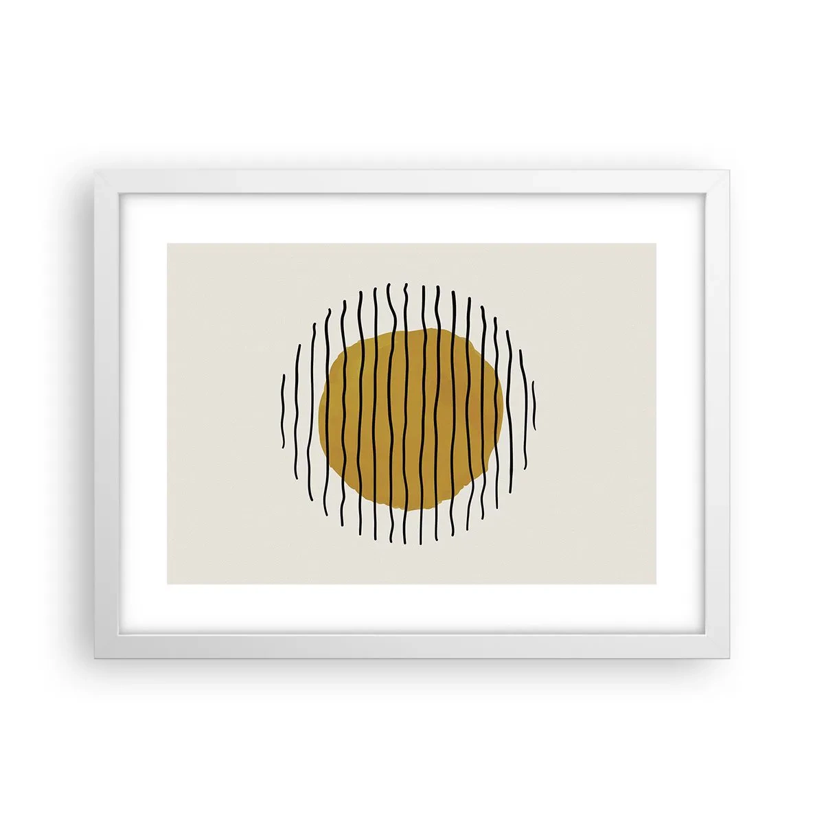 Poster in een witte lijst - Abstractie trillend van warmte - 40x30 cm
