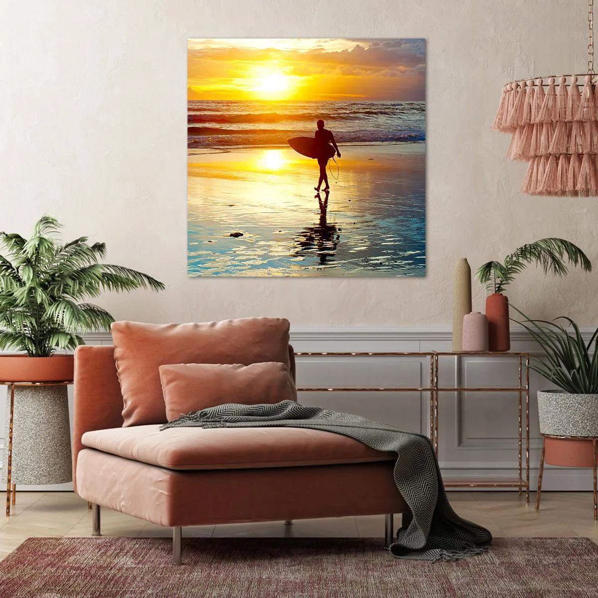 Schilderen op canvas - De terugkeer van de krijger - 60x60 cm