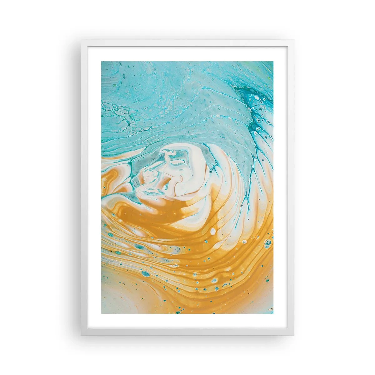 Poster in een witte lijst - Pastel werveling - 50x70 cm