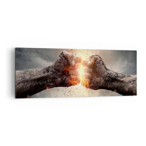 Schilderen op canvas - Sta op voor een gevecht - 140x50 cm