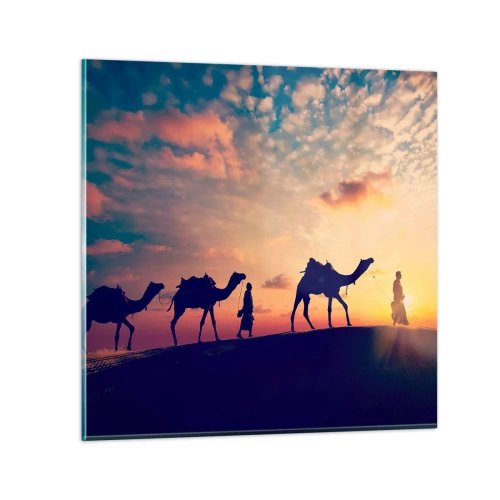 Schilderen op glas - De mysterieuze geest van het Oosten - 40x40 cm