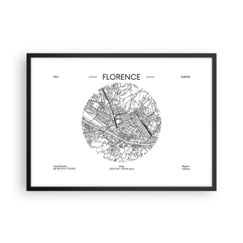 Poster in een zwarte lijst - Anatomie van Florencia - 70x50 cm
