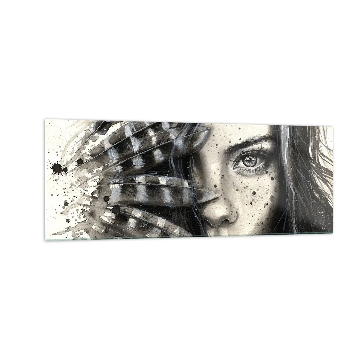 Schilderen op glas - Wilde schoonheid - 140x50 cm