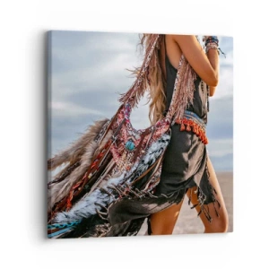 Schilderen op canvas - Het meisje van de sjamaan - 30x30 cm