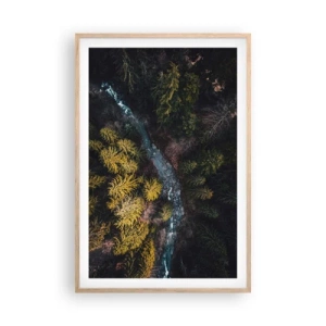 Een poster in een licht eiken lijst - Snel, sneller en sneller - 61x91 cm