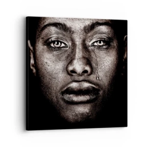 Schilderen op canvas - een traan - 30x30 cm