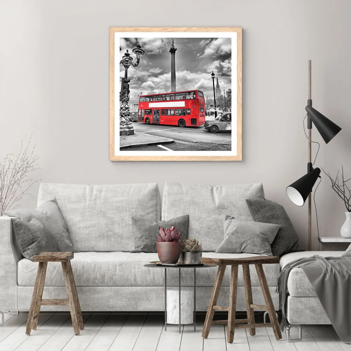 Een poster in een licht eiken lijst - De echte bloedbaan van de stad - 40x40 cm