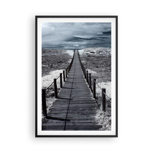 Poster in een zwarte lijst - Recht naar de oever - 61x91 cm