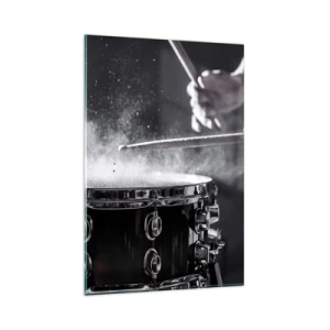 Schilderen op glas - De pols van de muziek - 80x120 cm