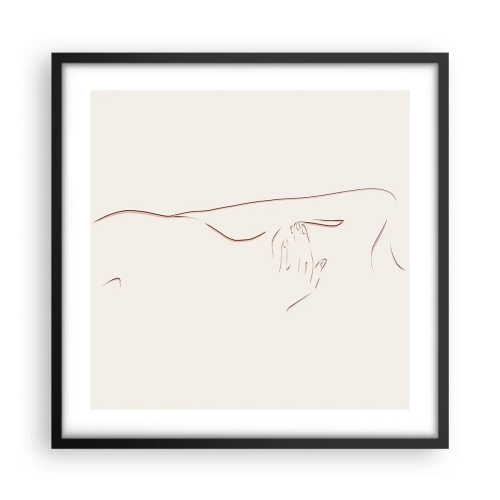 Poster in een zwarte lijst - De vorm van verlangen - 50x50 cm