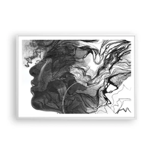 Poster in een witte lijst - Verstrikt in dromen - 100x70 cm