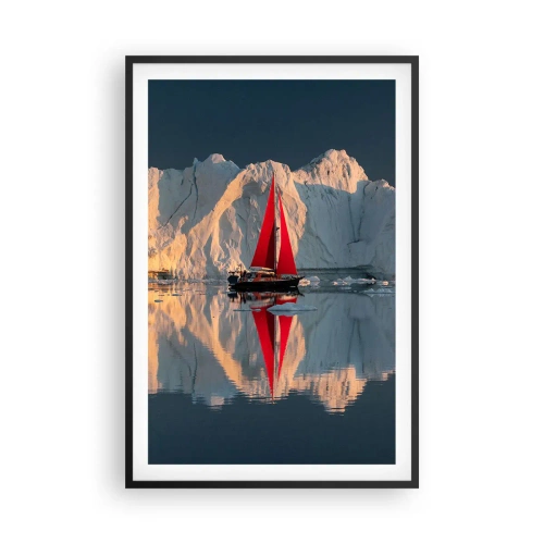 Poster in een zwarte lijst - Aan de rand van de wereld - 61x91 cm