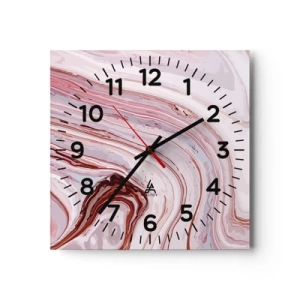Wandklok - Klok - Rechtdoor, dan rechts naar beneden - 40x40 cm