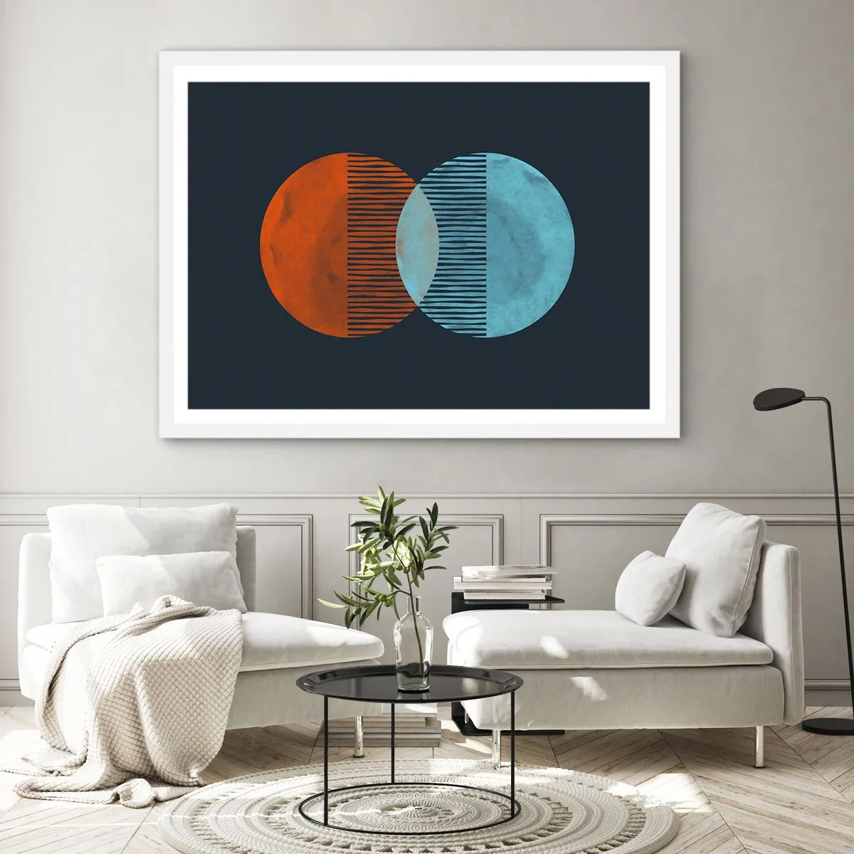 Poster in een witte lijst - Astronomische fantasie - 50x40 cm