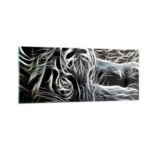 Schilderen op glas - Een onderzoek naar de lichtheid van katten - 100x40 cm