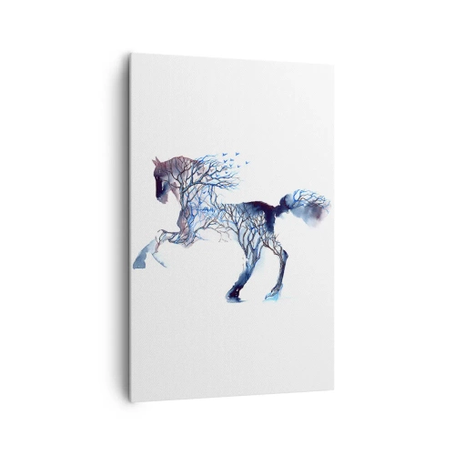 Schilderen op canvas - En alsof het bos was verplaatst - 80x120 cm