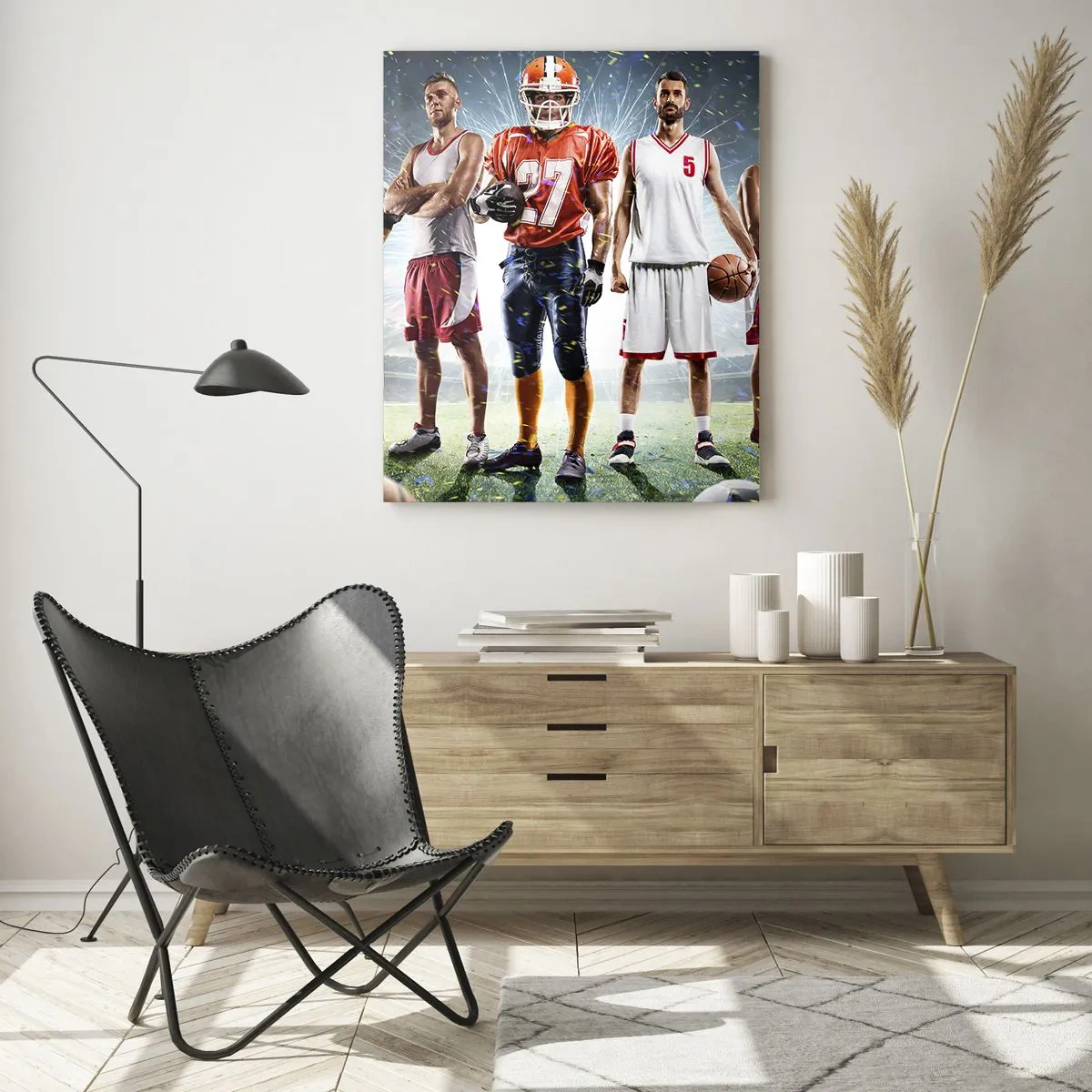 Schilderen op glas - Veldgladiatoren - 70x100 cm