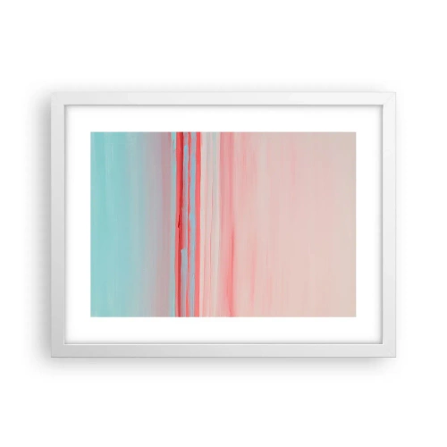 Poster in een witte lijst - Abstractie bij dageraad - 40x30 cm