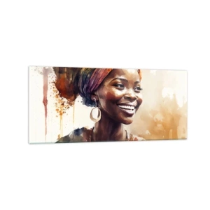 Schilderen op glas - Afrikaanse koningin - 120x50 cm