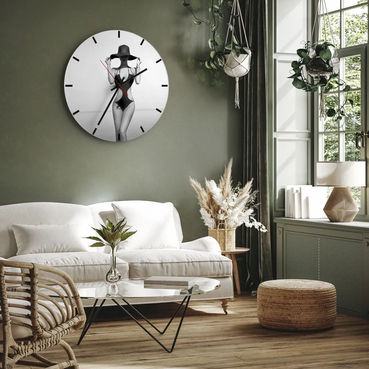 Wandklok - Klok - Mijn naam is: Elegantie - 40x40 cm