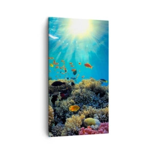 Schilderen op canvas - Onderwater schatten - 45x80 cm