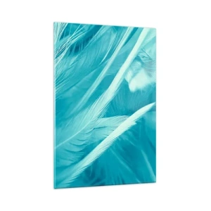 Schilderen op glas - Verdrinken in pluisjes - 80x120 cm