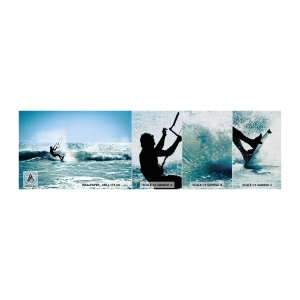 Fotobehang Monster Premium Canvas - Laat je meeslepen - Sport, Kitesurfen, Zee - 100x30 cm