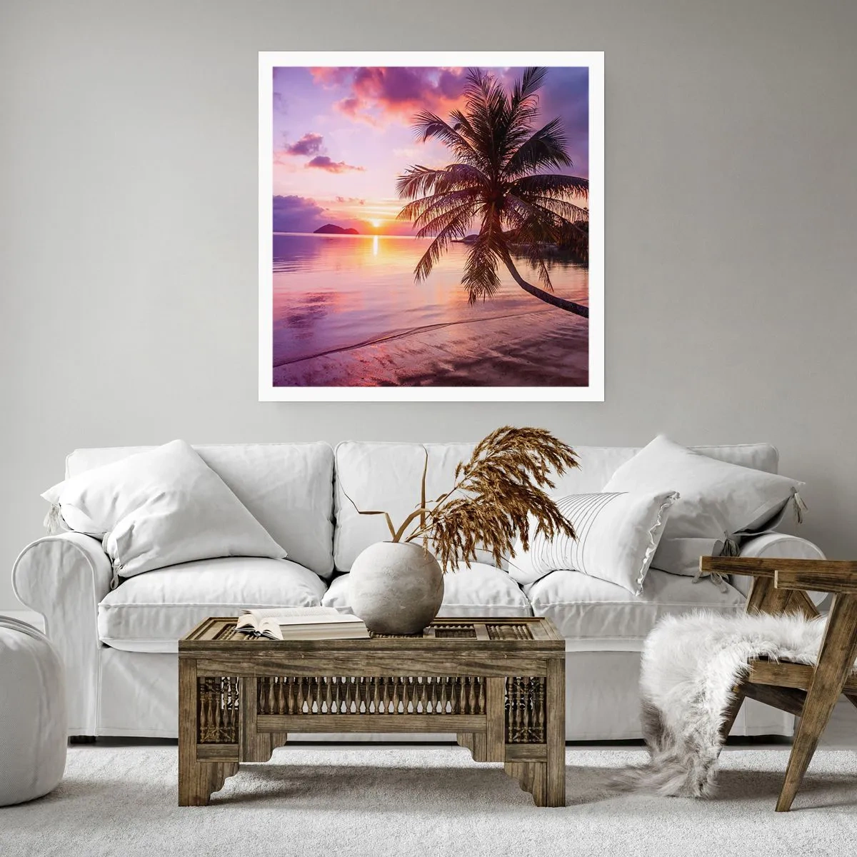 Poster - Geluk tot aan de horizon - 40x40 cm
