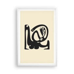 Poster in een witte lijst - Bijna Picasso - 61x91 cm