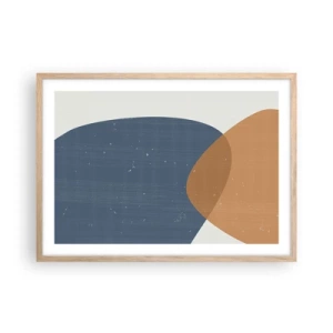 Een poster in een licht eiken lijst - Ovalen en invloeden - 70x50 cm