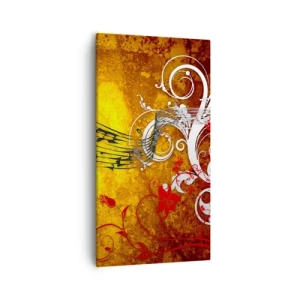 Schilderen op canvas - Laat de muziek stromen - 55x100 cm