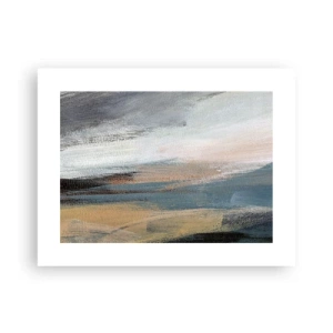 Poster - Abstractie: noordelijk landschap - 40x30 cm