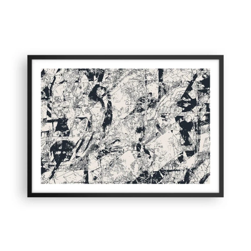 Poster in een zwarte lijst - Interpenetratie van tegenstellingen - 70x50 cm