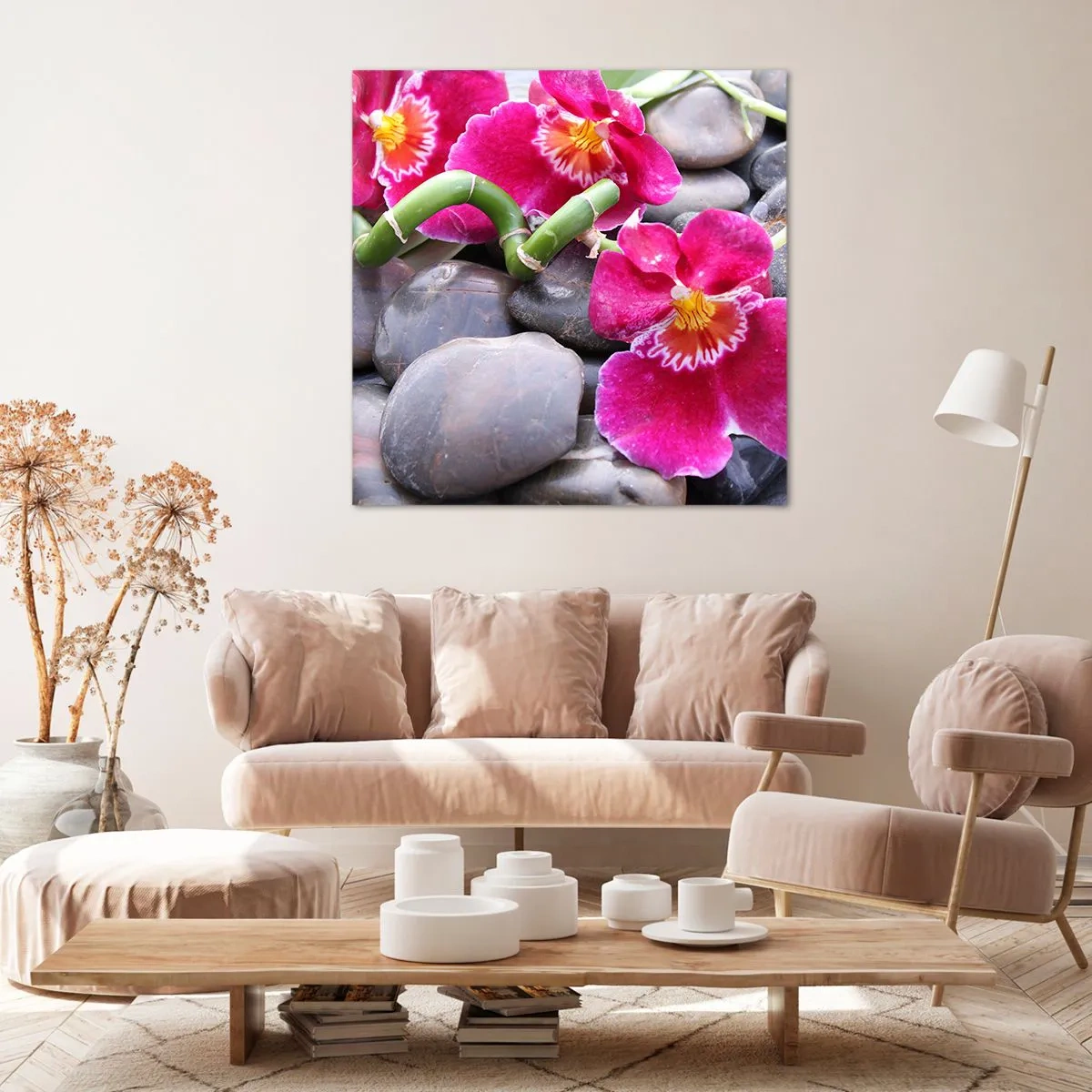 Schilderen op canvas - Kou en hitte - 40x40 cm