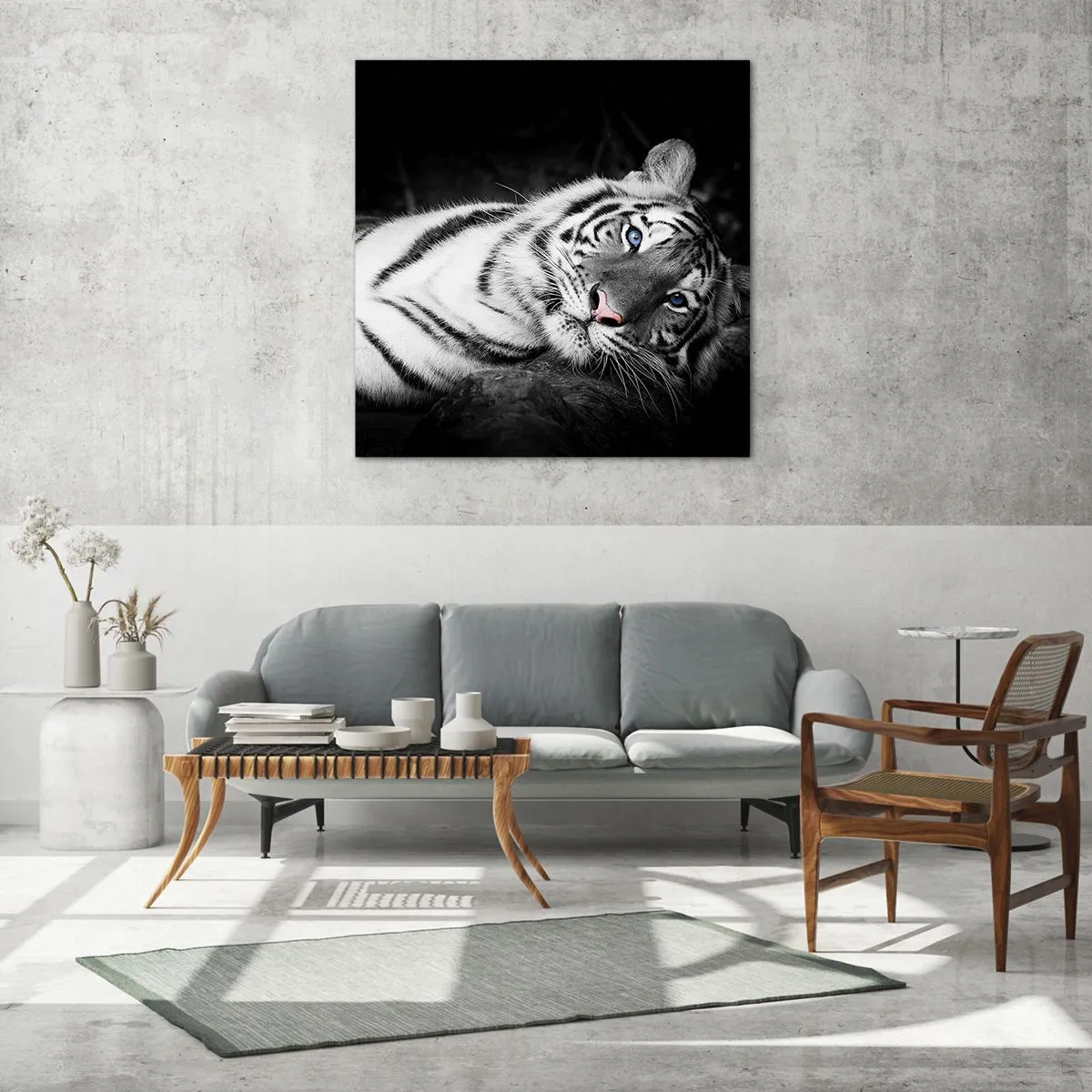 Schilderen op glas - Wildheid en vrede - 70x70 cm