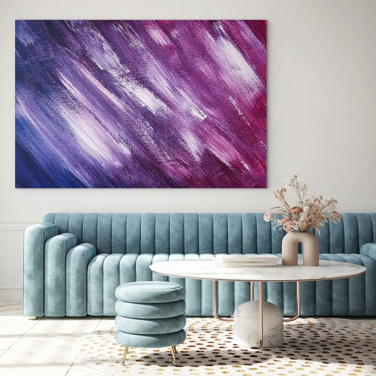 Schilderen op glas - Als de zonnige wind waait - 100x70 cm