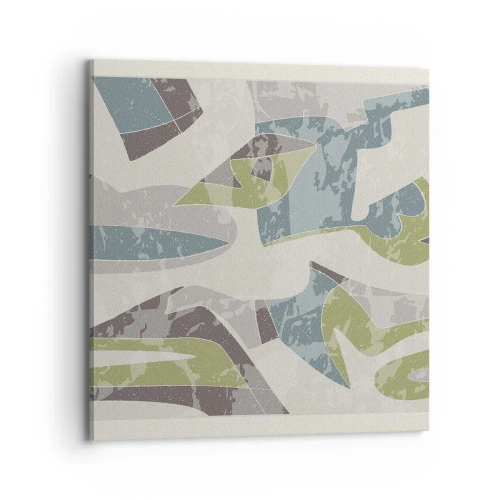 Schilderen op canvas - Compositie achter het glas - 70x70 cm