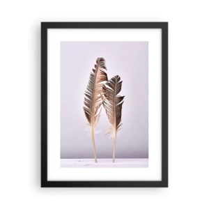 Poster in een zwarte lijst - Tegen het niets - 30x40 cm