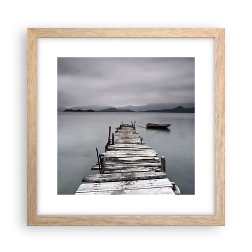 Een poster in een licht eiken lijst - Je kunt morgen gaan - 30x30 cm