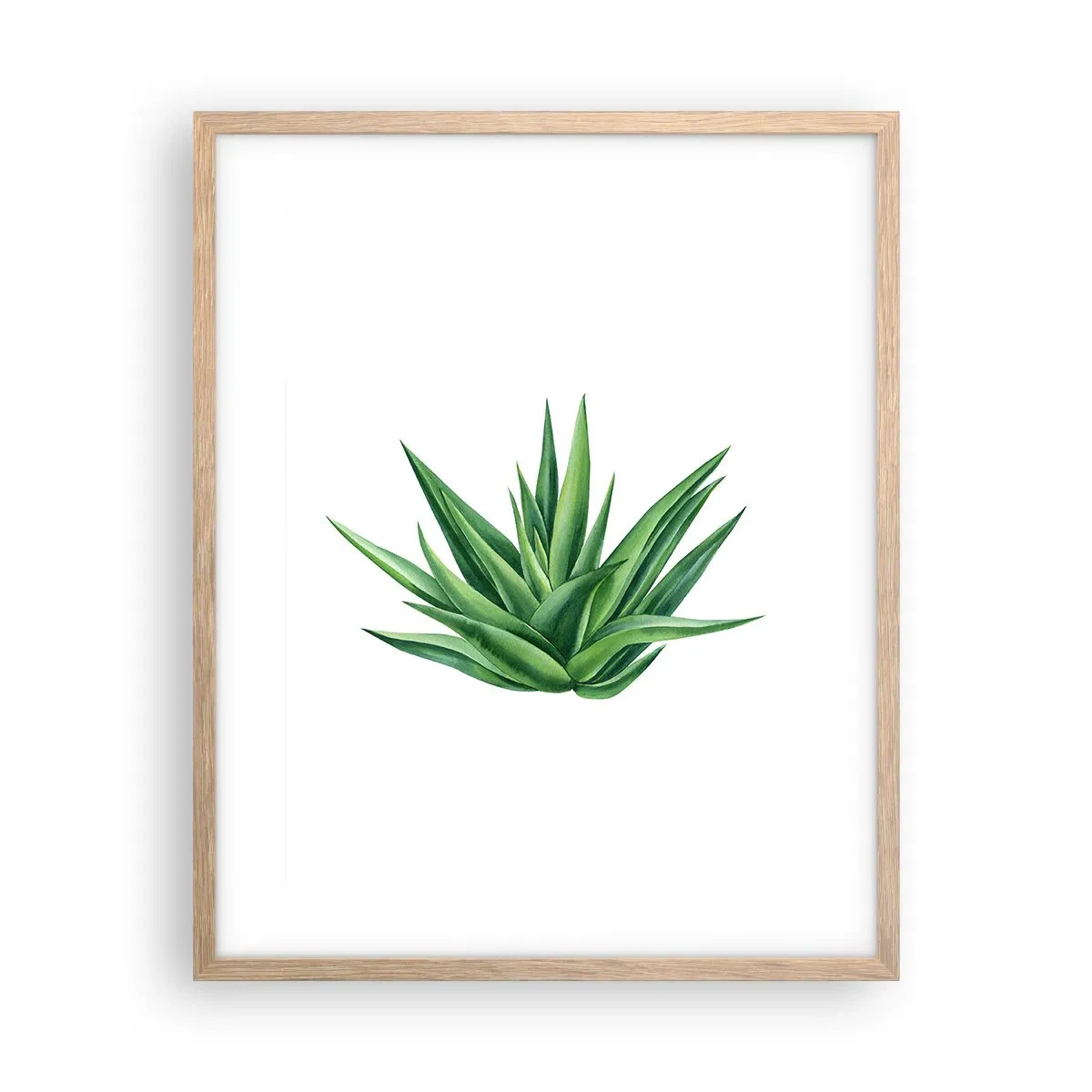 Een poster in een licht eiken lijst - Groen – kracht – leven - 40x50 cm