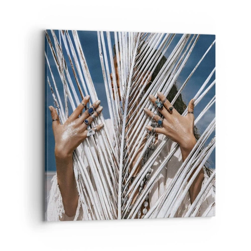 Schilderen op canvas - Het meisje van de sjamaan? - 70x70 cm