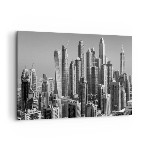 Schilderen op canvas - Stad in de woestijn - 120x80 cm