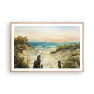 Een poster in een licht eiken lijst - Windstille afzondering - 91x61 cm