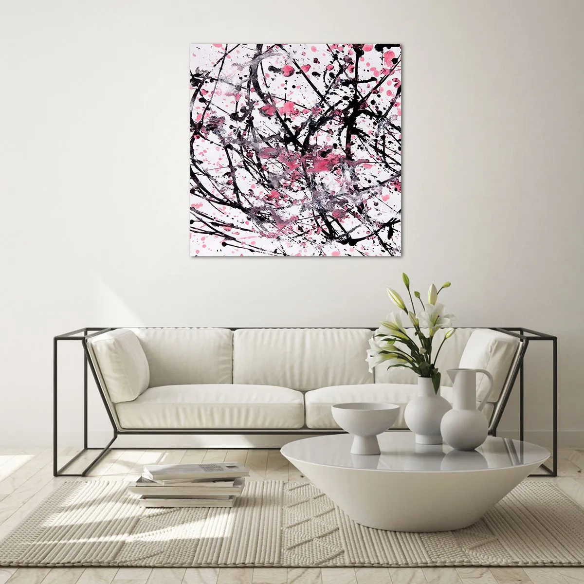 Schilderen op glas - De vluchtige aard van het leven - 70x70 cm