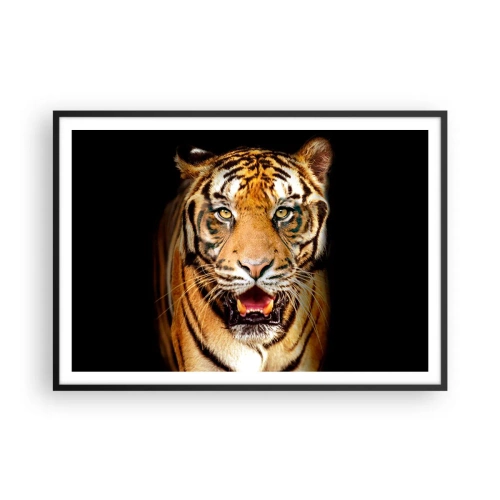 Poster in een zwarte lijst - Wildheid in het hart - 100x70 cm