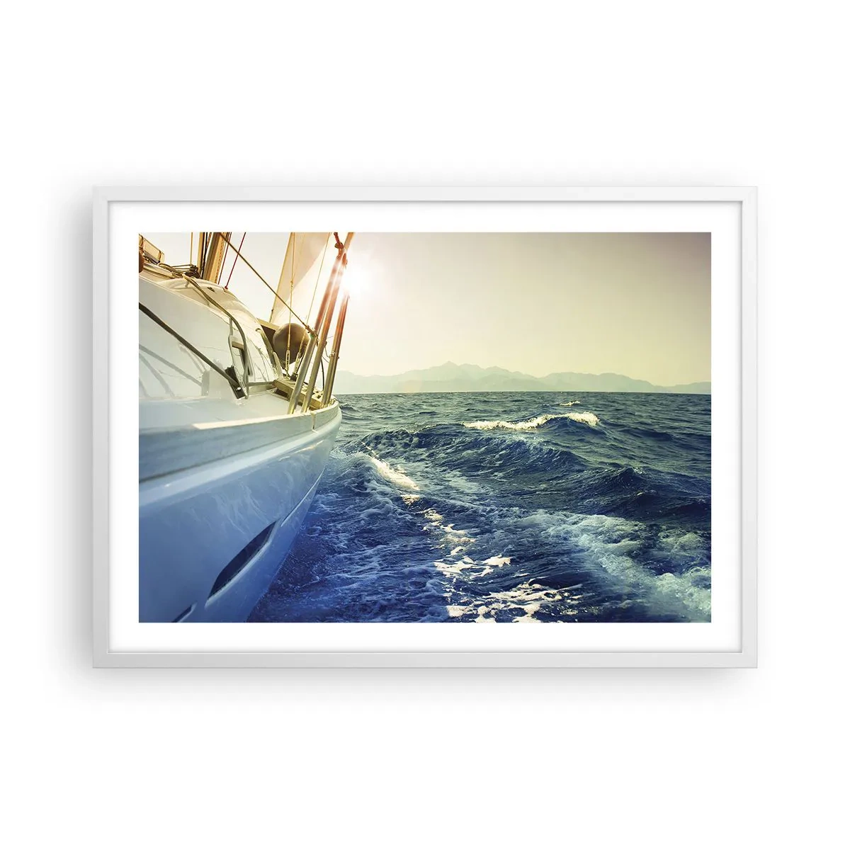 Poster in een witte lijst - Voor het avontuur - 70x50 cm