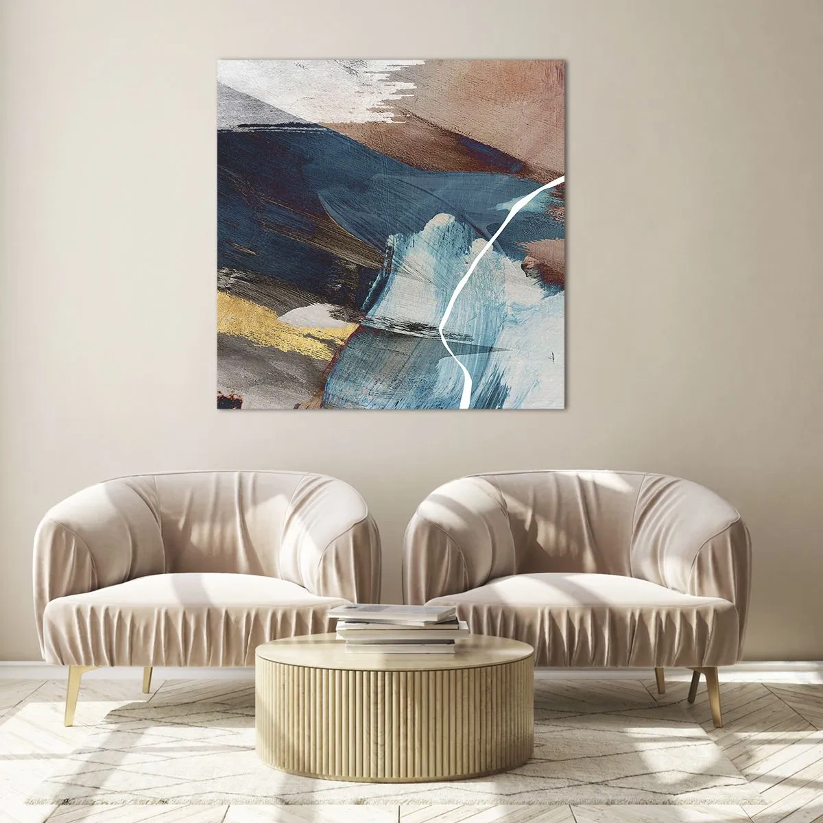 Schilderen op glas - Met panache en energie - 50x50 cm