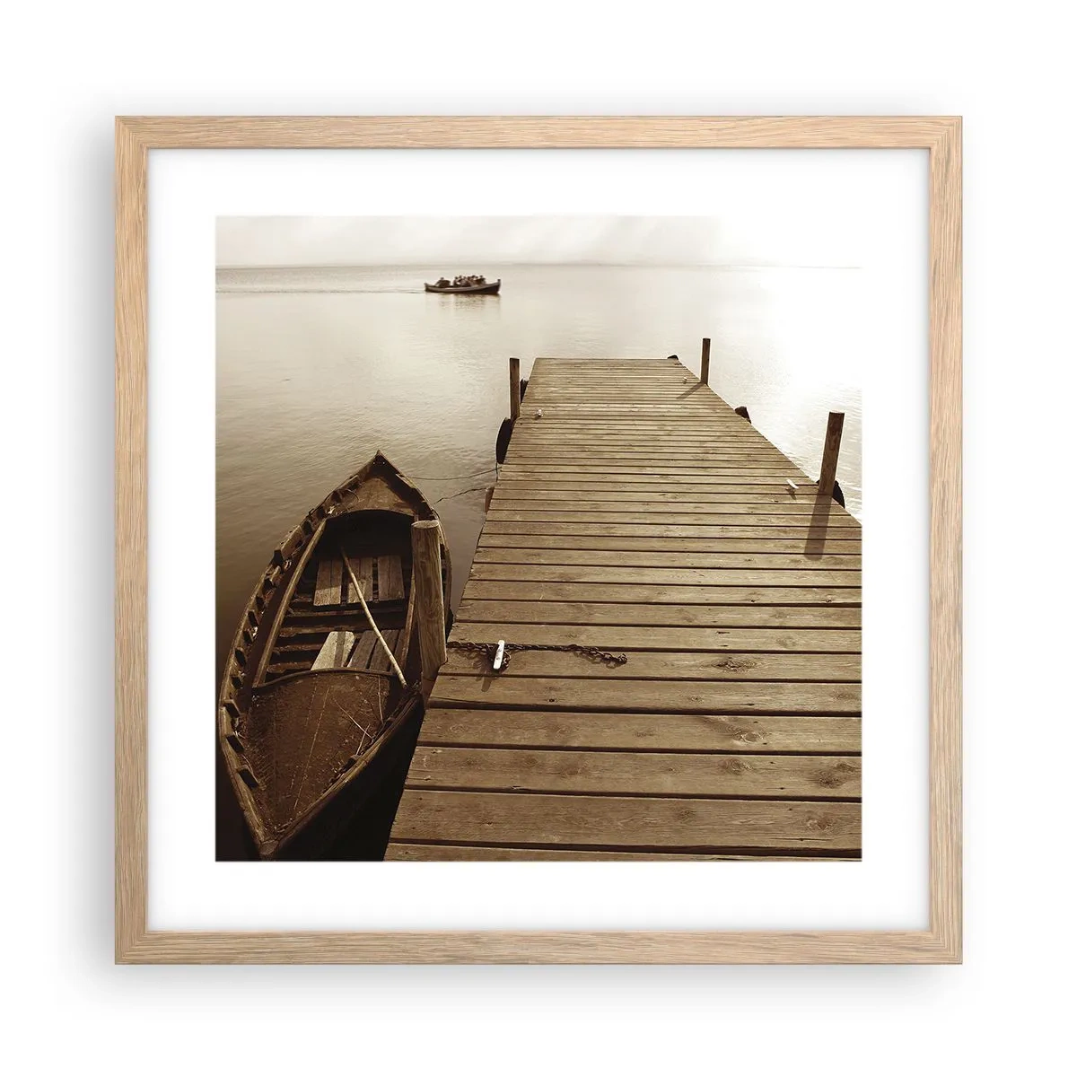 Een poster in een licht eiken lijst - Grote vrede - 40x40 cm