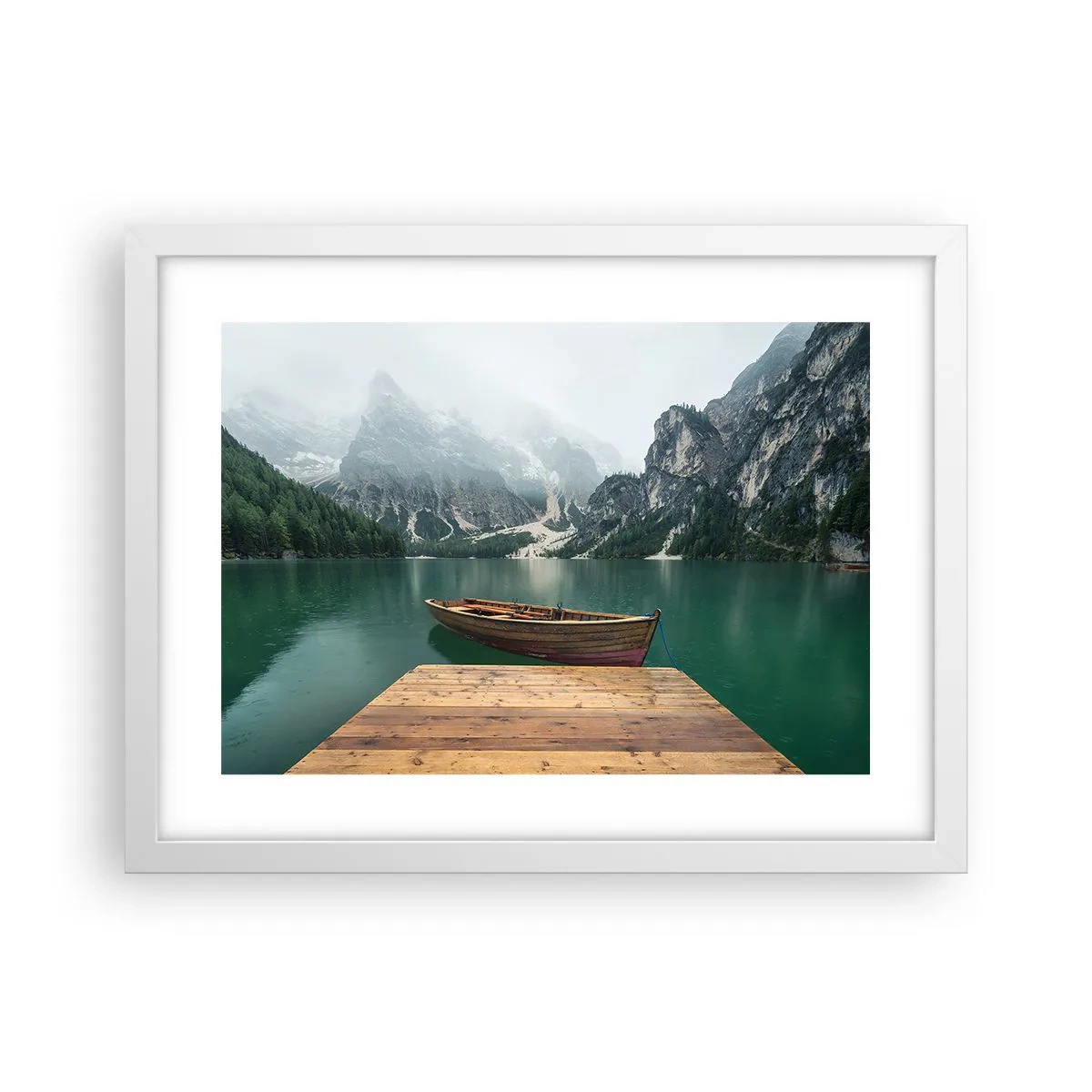 Poster in een witte lijst - "En de trotse rotsen van het voorhoofd" - 40x30 cm