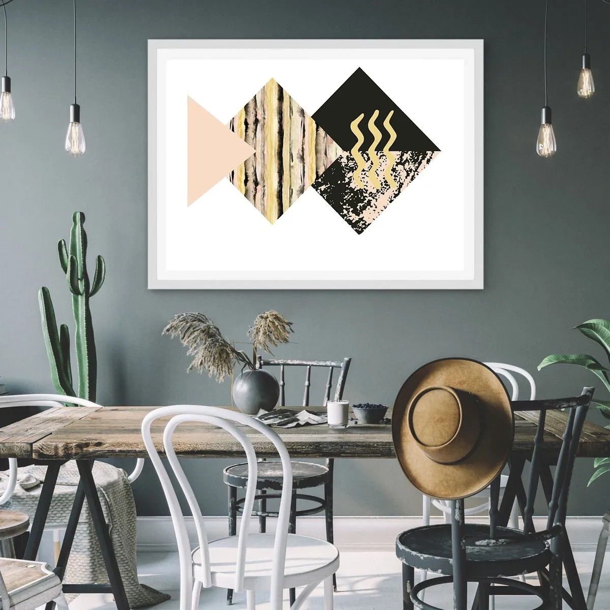 Poster in een witte lijst - Er is niet zo eenvoudig - 70x50 cm